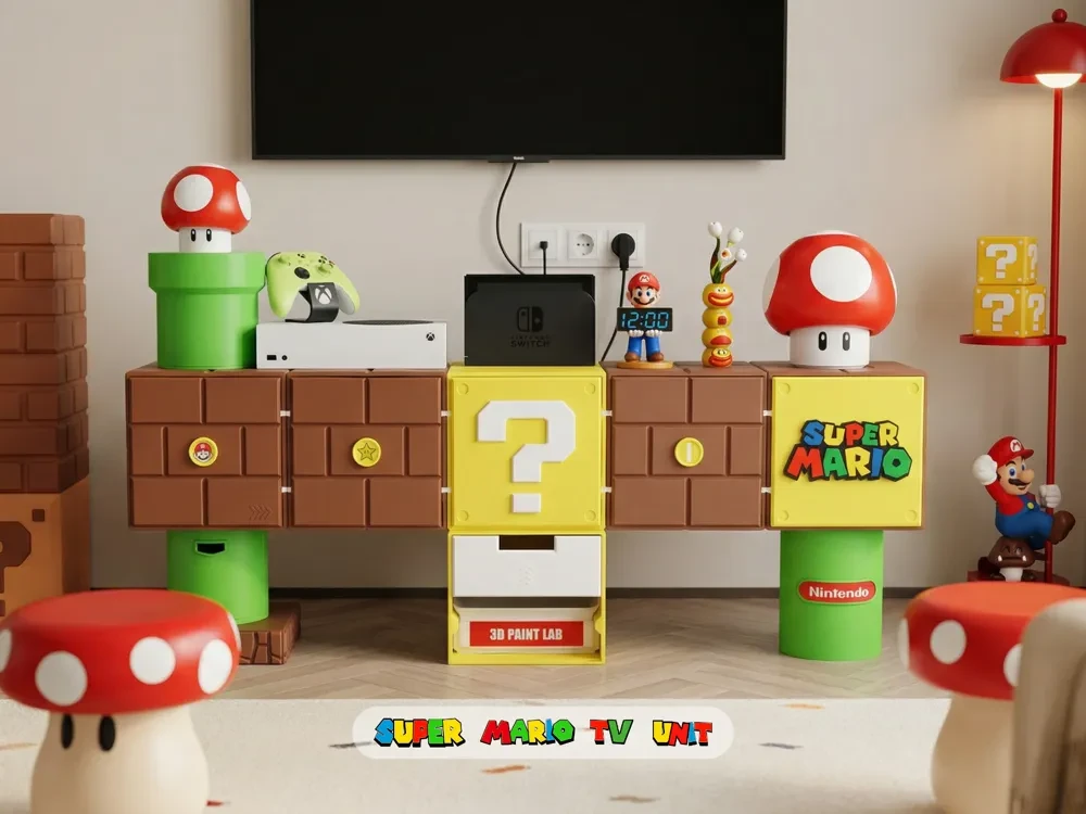 📺 Meuble TV Super Mario : Améliorez votre salon !  🍄